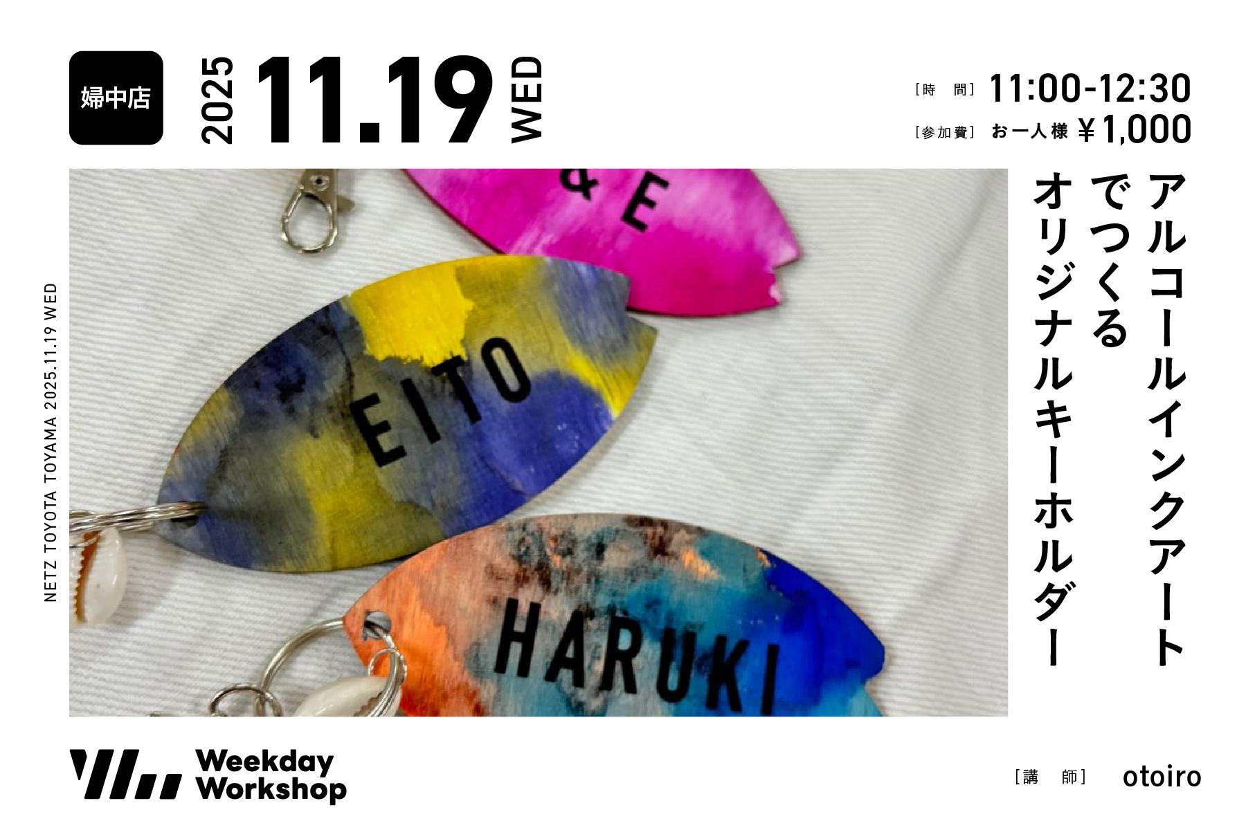 アルコールインクアートで作るオリジナルキーホルダー